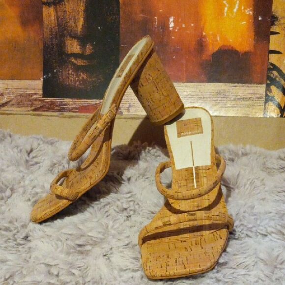 Dolce Vita Tan Cork Heels - Picture 1 of 7